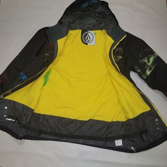 Volcom Volume Insulated Snowboard Jacket Black Multicolor Size Large • Like New! - Picture 9 of 14